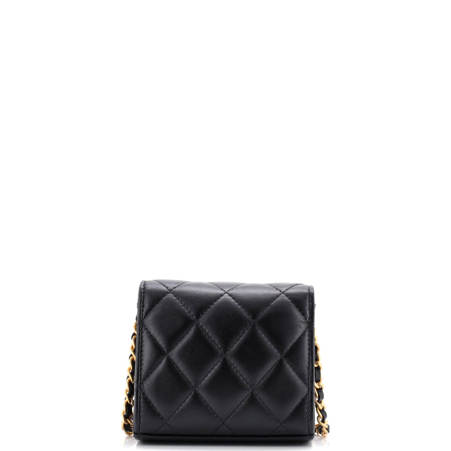Coco Love CC Heart Clutch with Chain Quilted Lambskin Mini