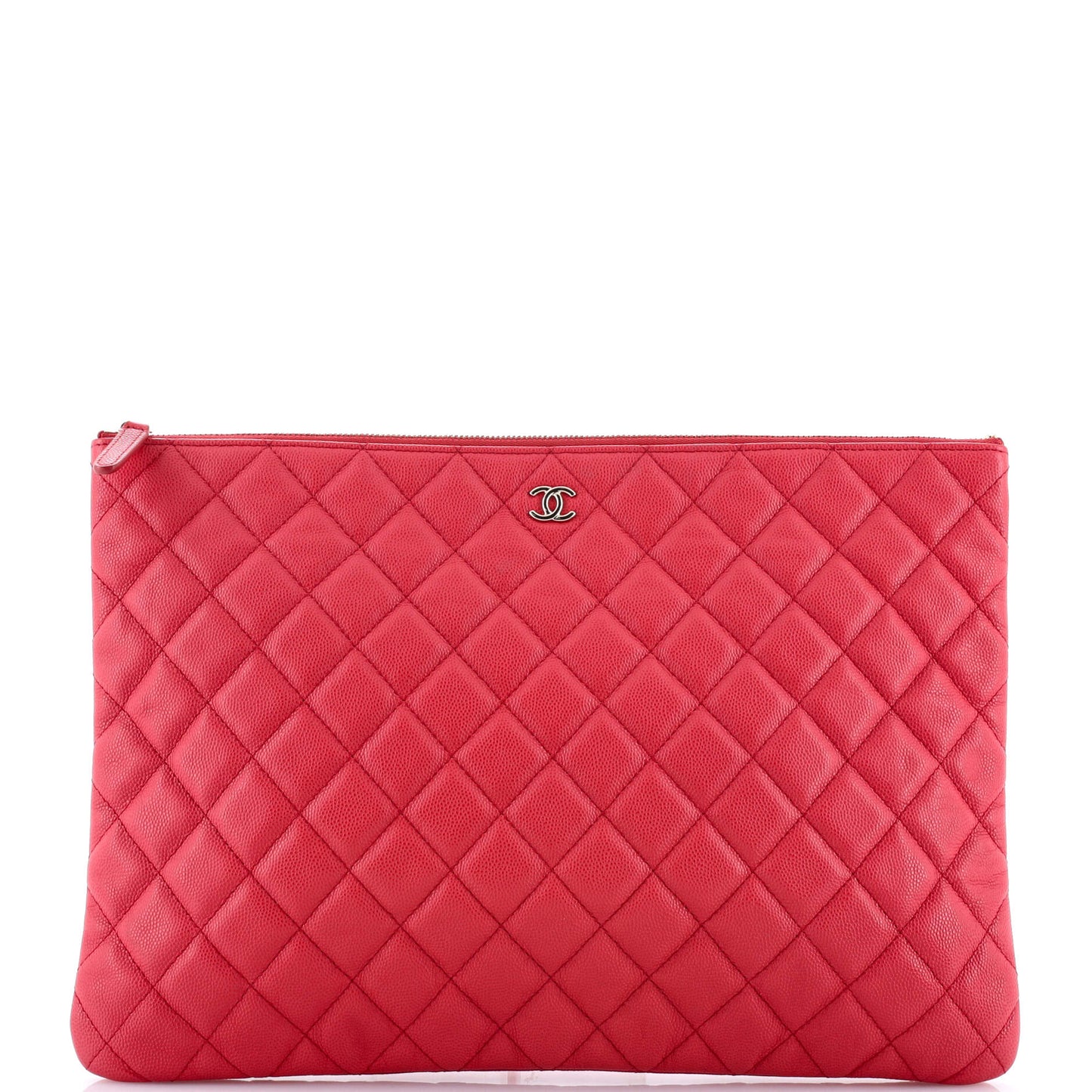 O Case Clutch Quilted Caviar Large