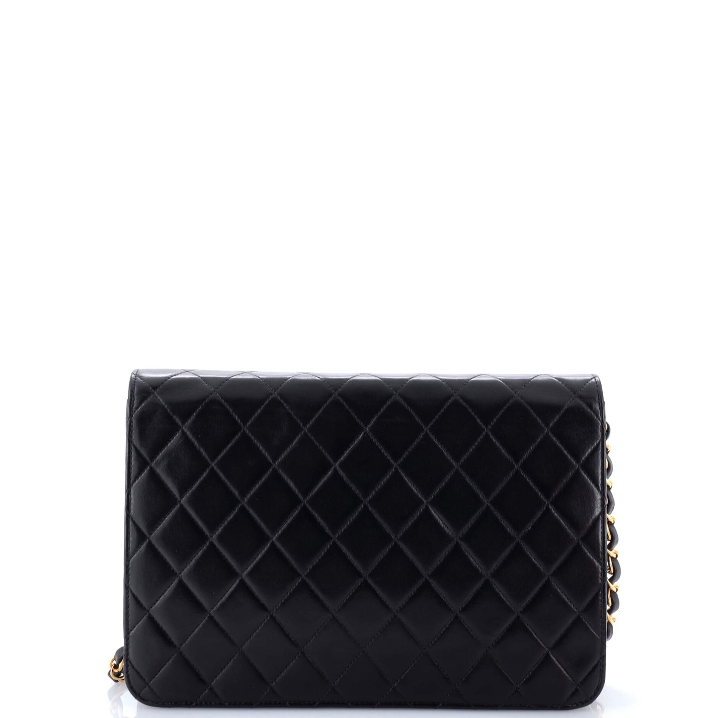 Vintage Clutch with Chain Quilted Leather Medium