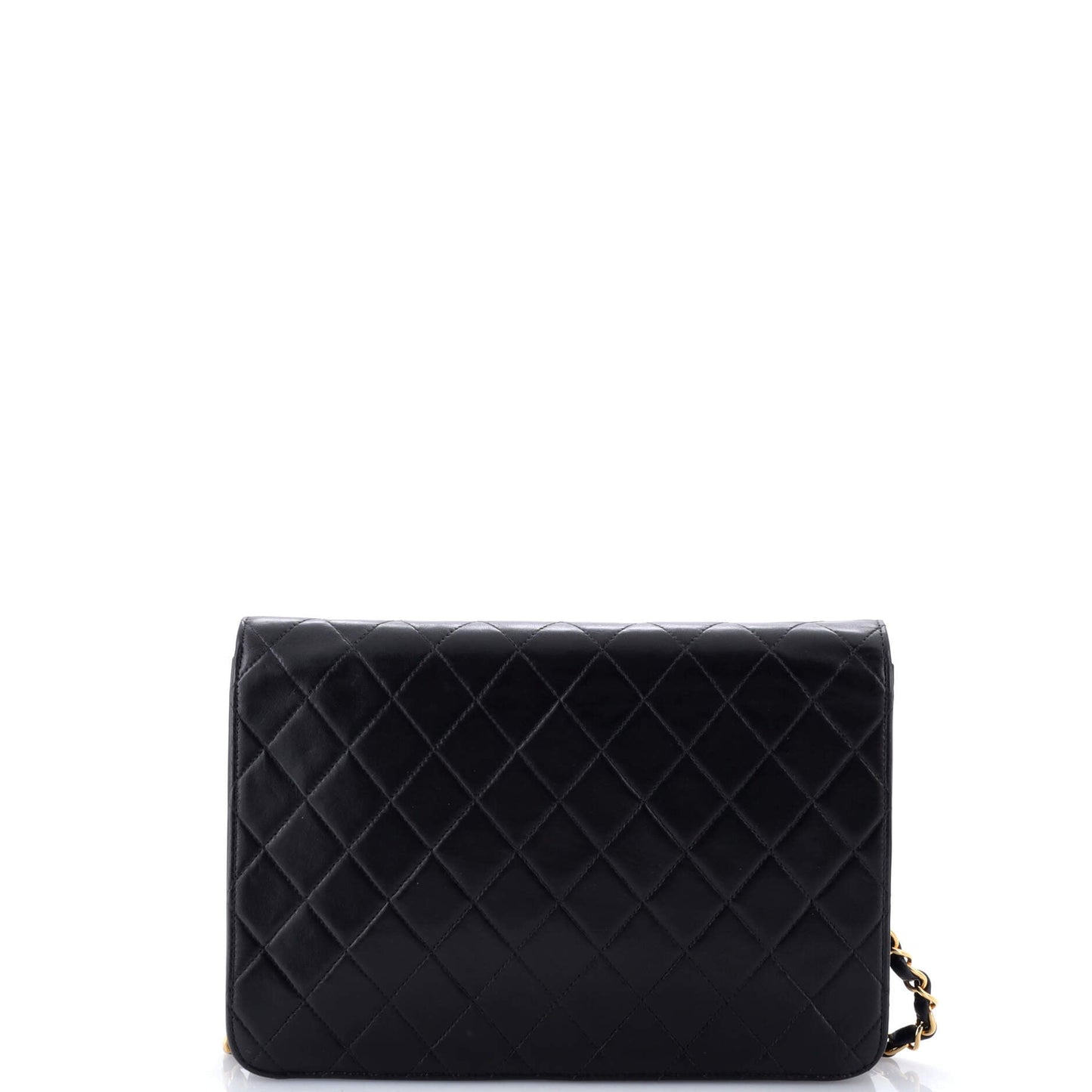 Vintage Clutch with Chain Quilted Leather Medium