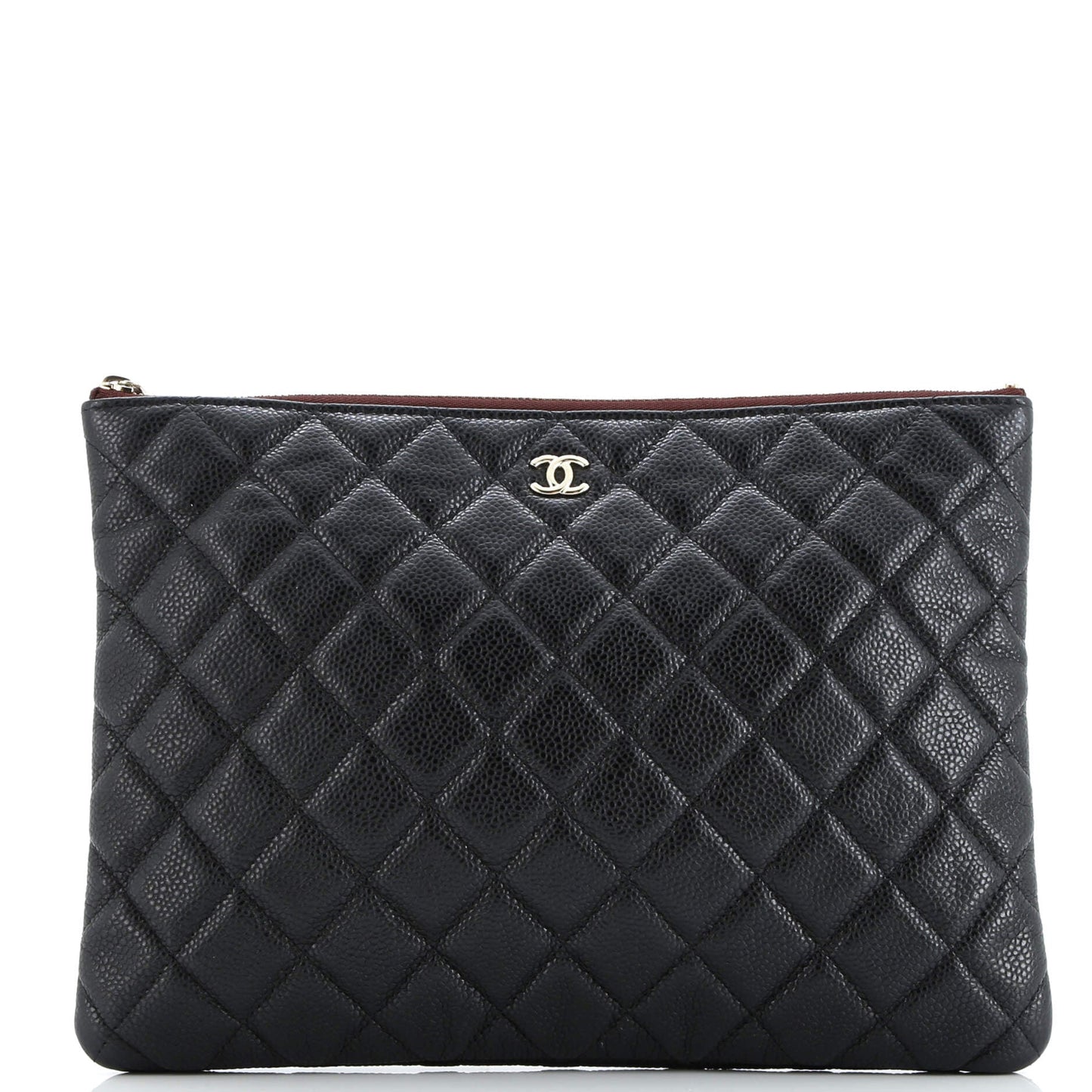 O Case Clutch Quilted Caviar Medium