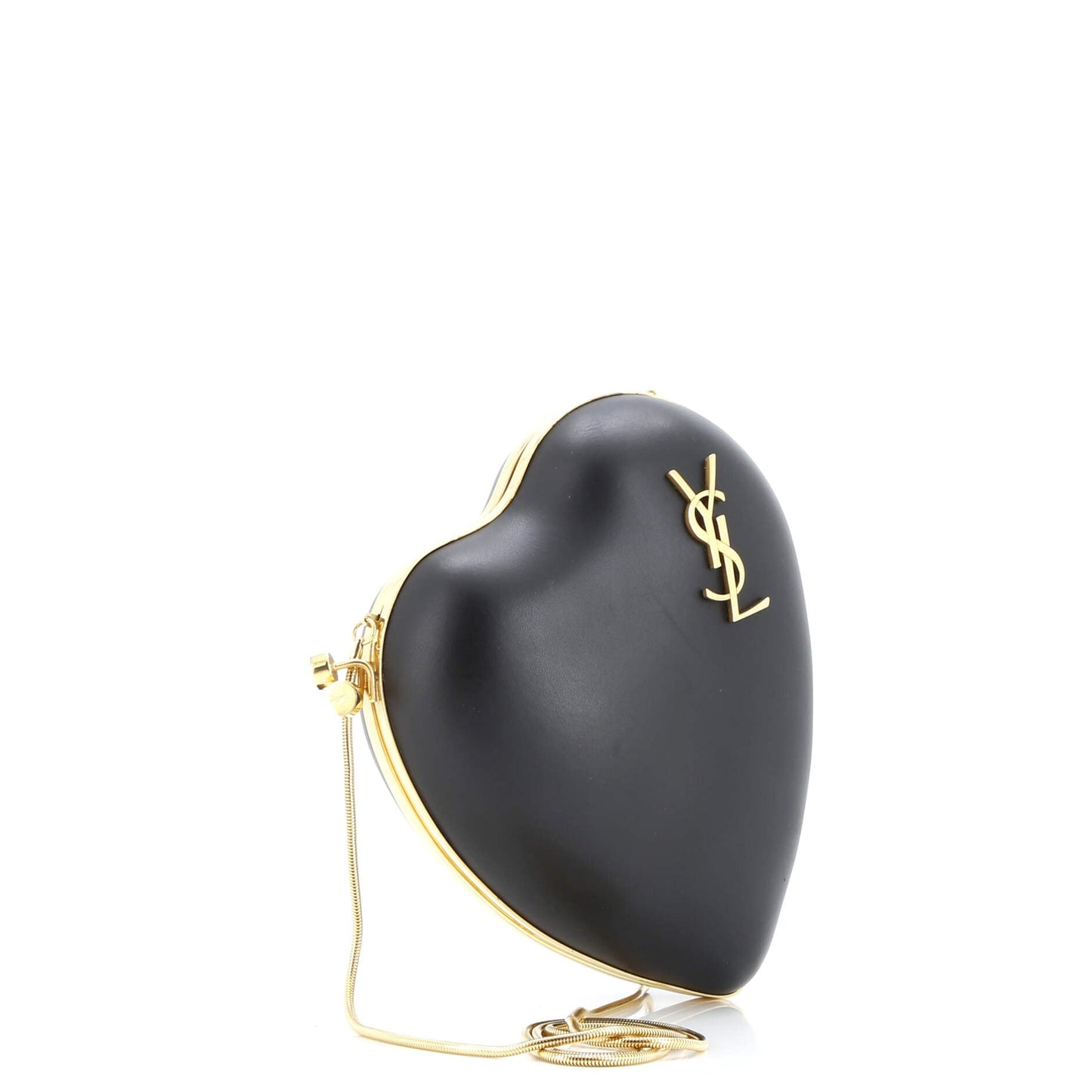 Love Heart Chain Box Clutch Leather Small