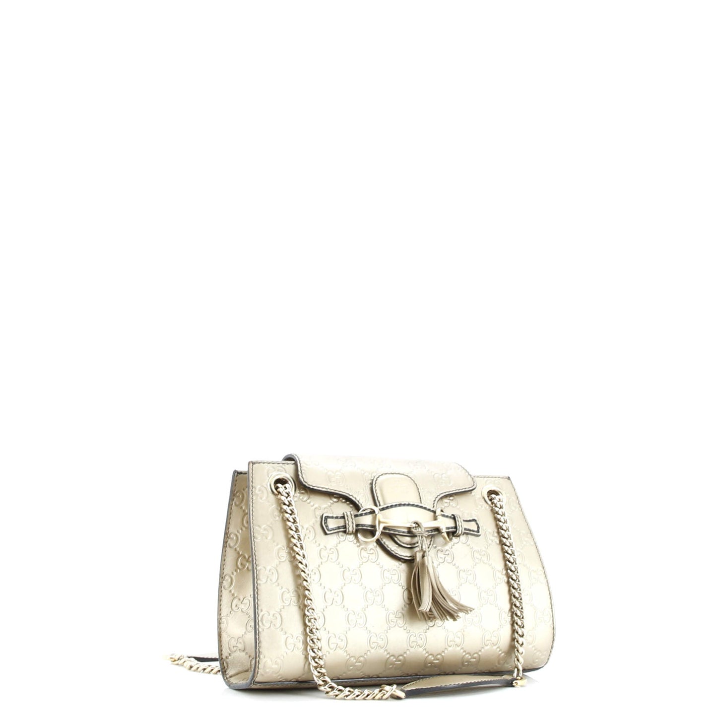 Emily Chain Flap Shoulder Bag Guccissima Leather Small
