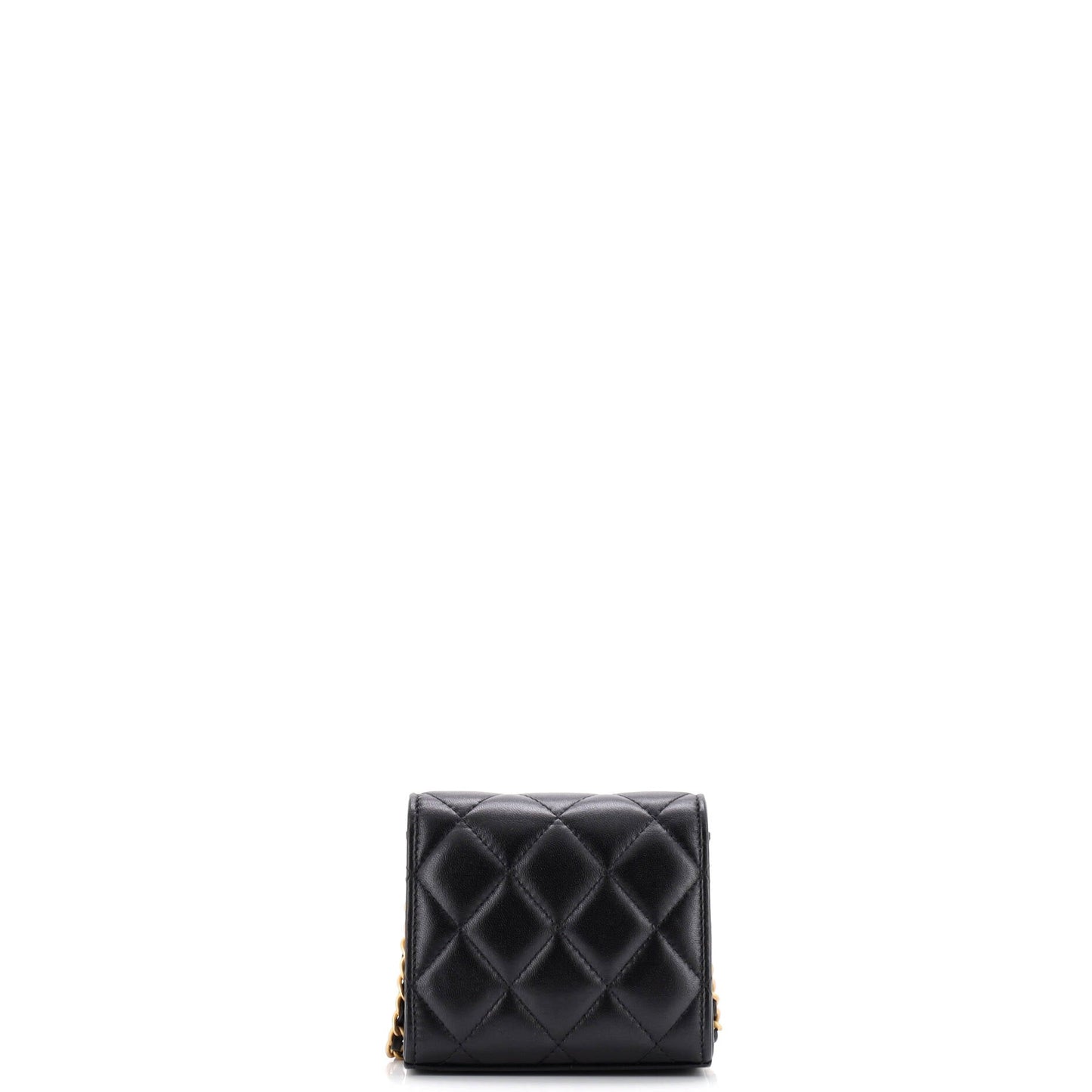 Coco Love CC Heart Clutch with Chain Quilted Lambskin Mini