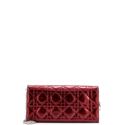 Lady Dior Convertible Chain Clutch Cannage Quilt Patent