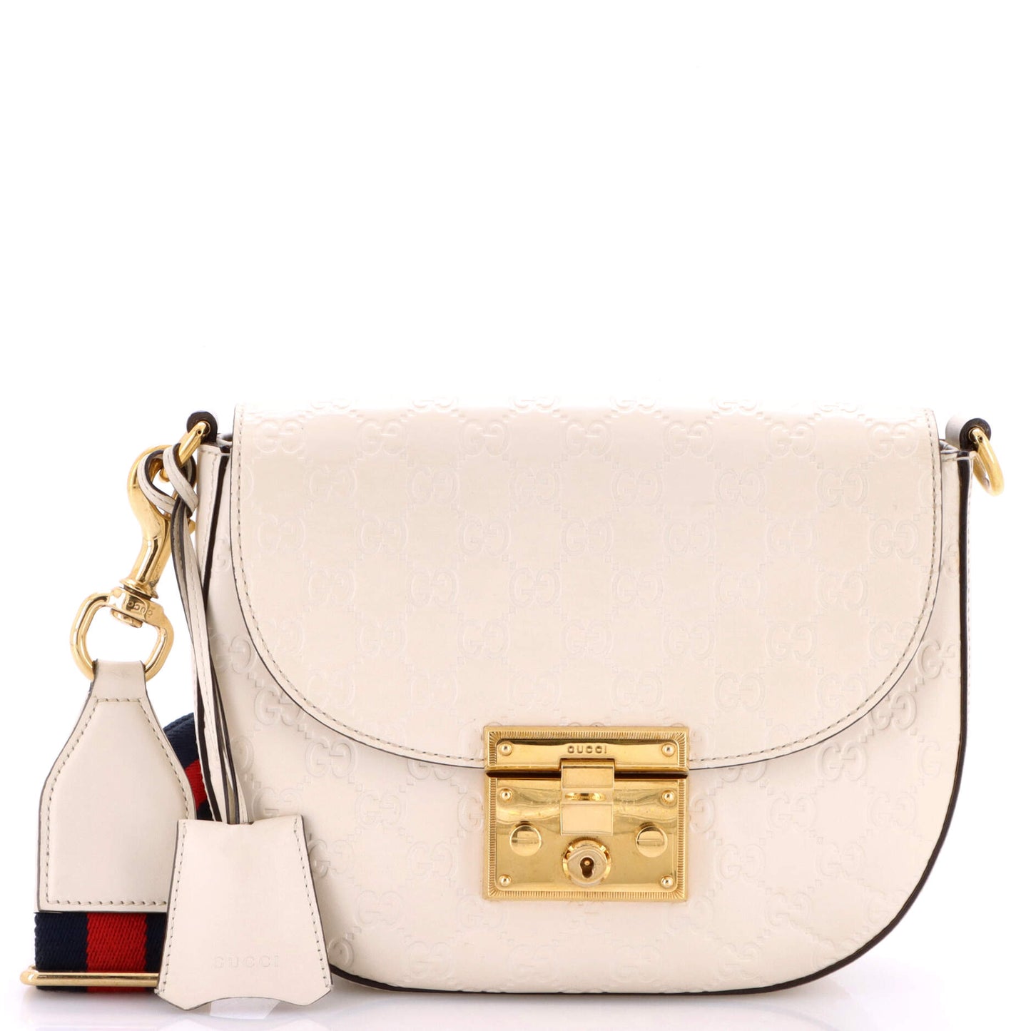 Padlock Saddle Shoulder Bag Guccissima Leather Medium