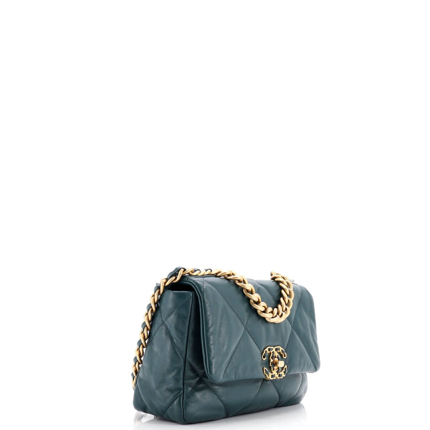 19 Flap Bag Quilted Leather Medium