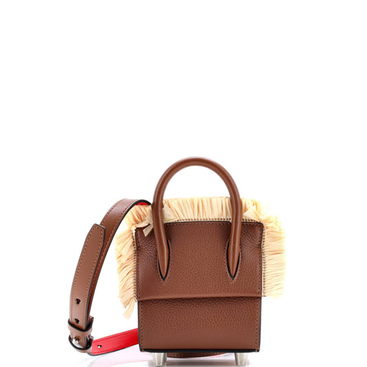 Paloma Tote Leather with Raffia Nano