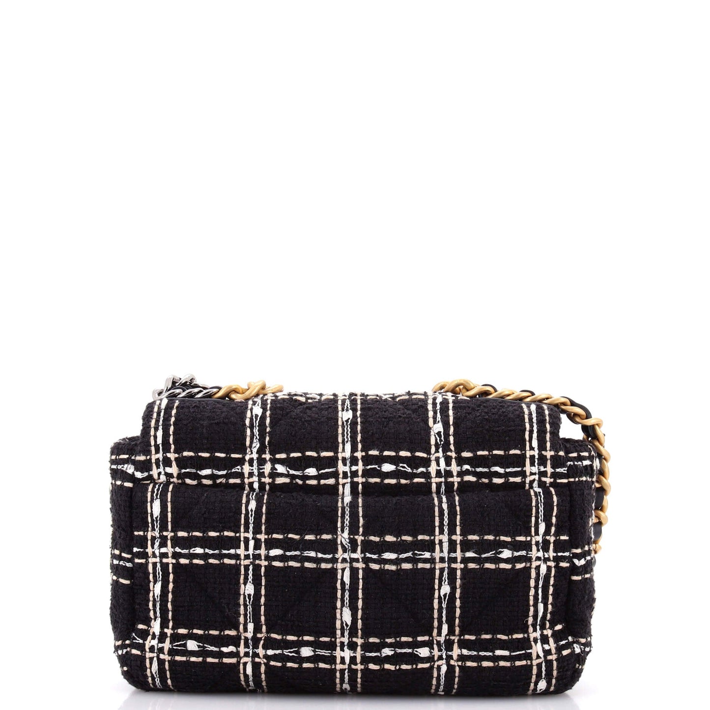 19 Flap Bag Quilted Tweed Medium