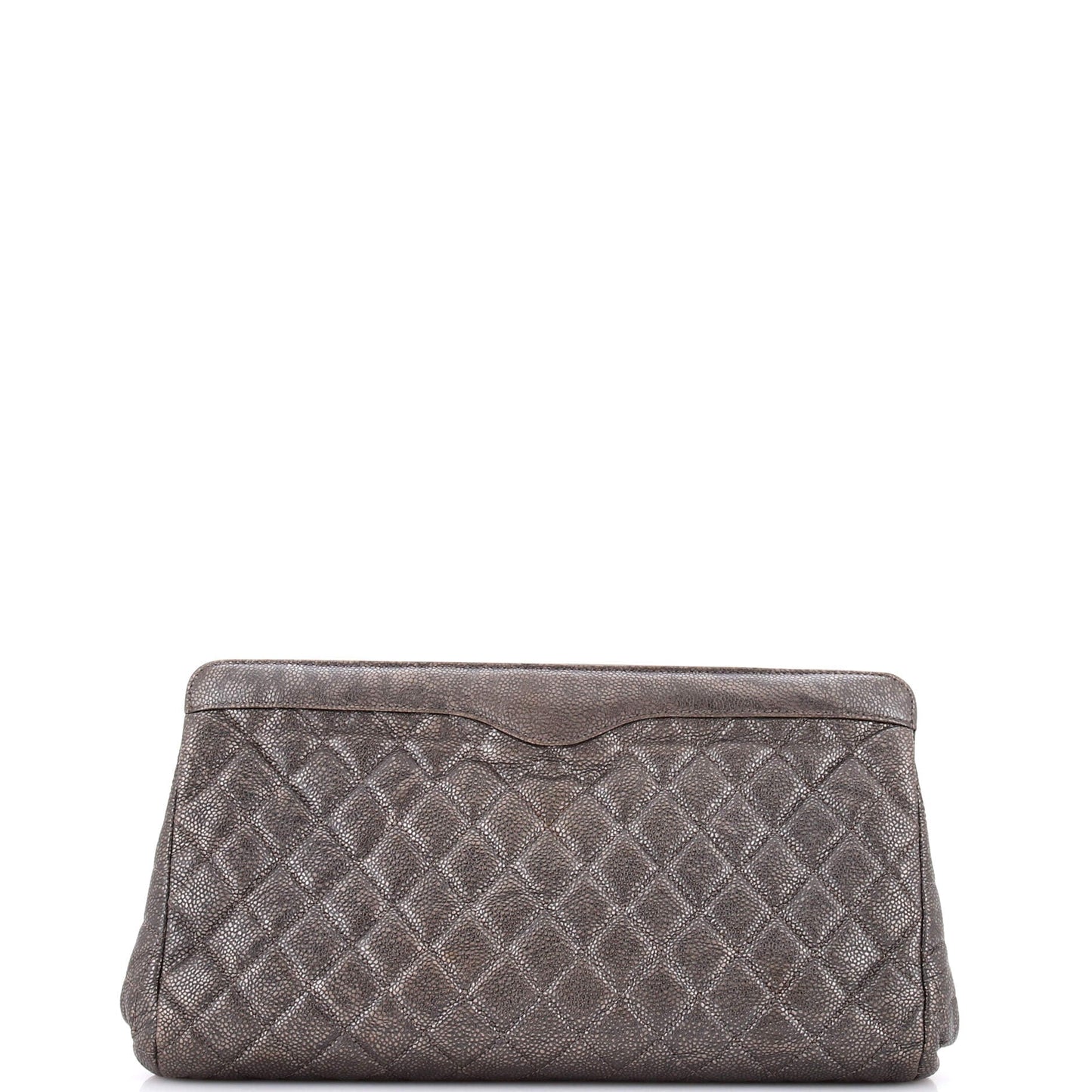 CC Frame Clutch Quilted Caviar Large