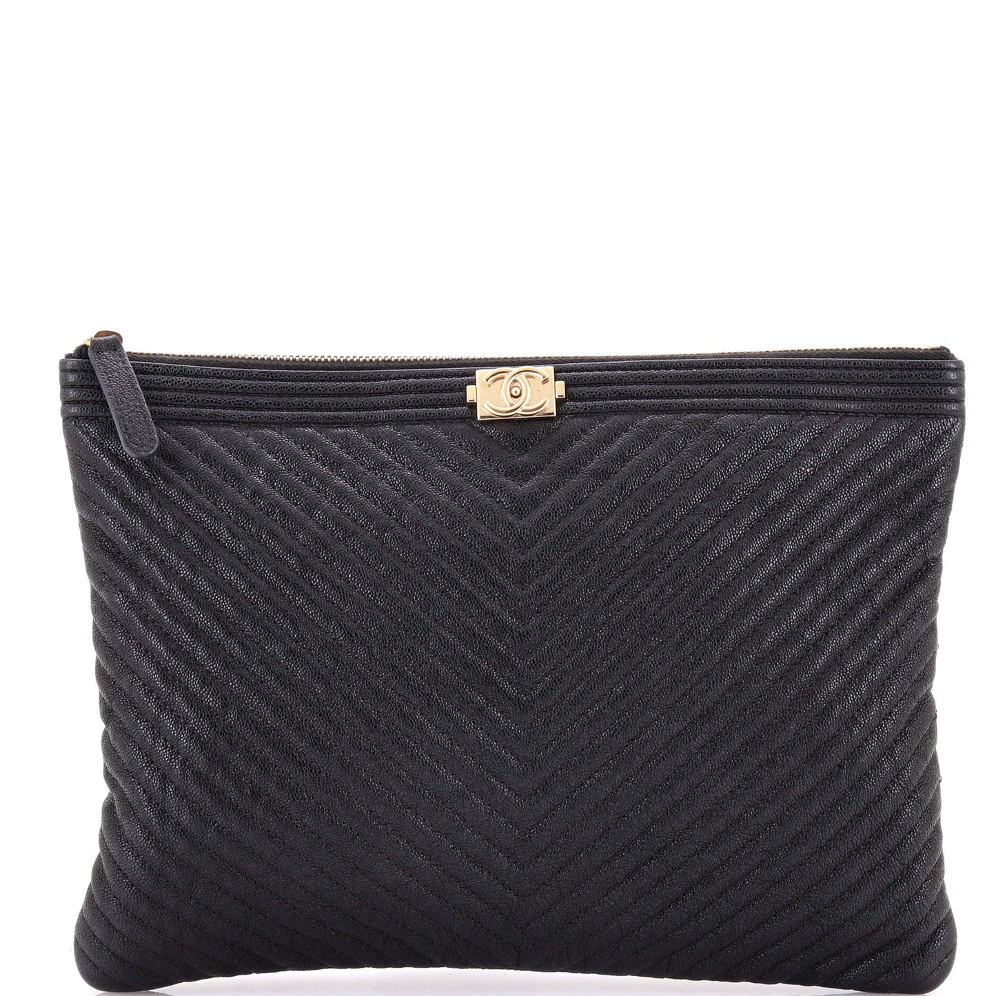 Boy O Case Clutch Chevron Caviar Medium