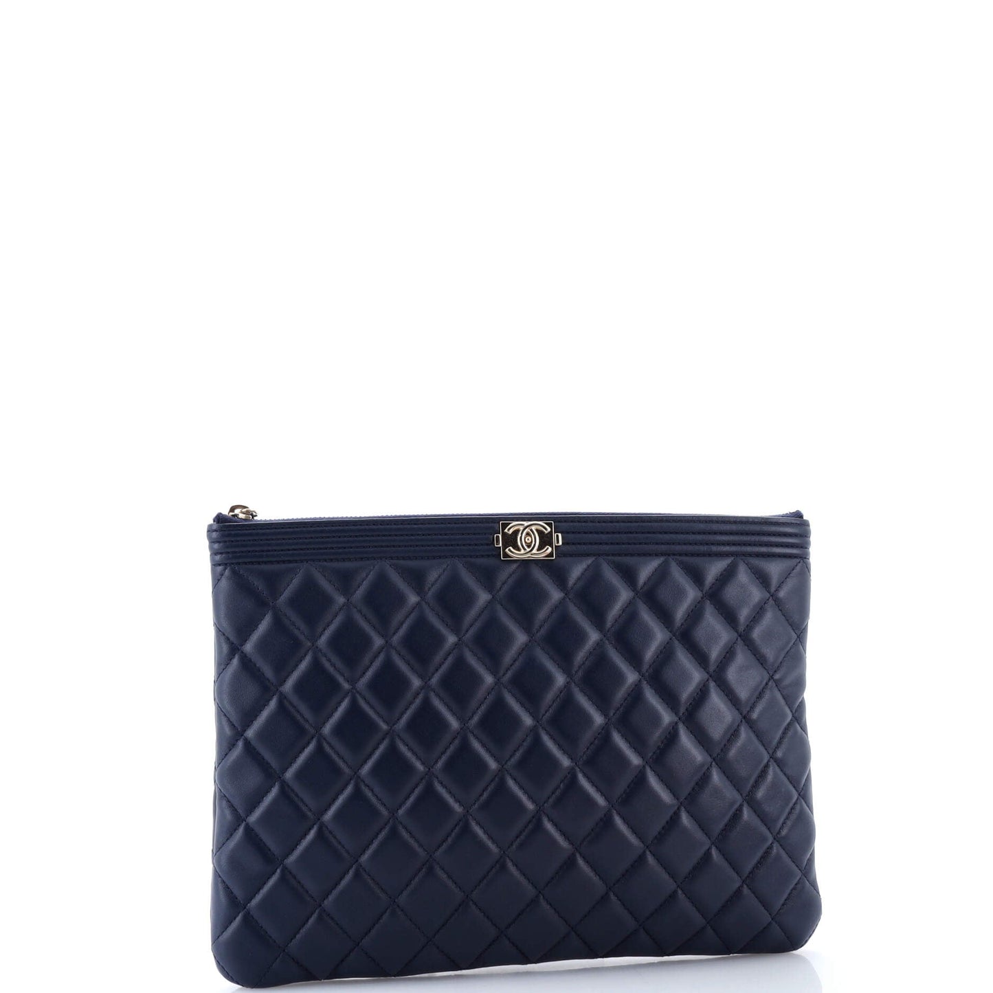 Boy O Case Clutch Quilted Lambskin Medium