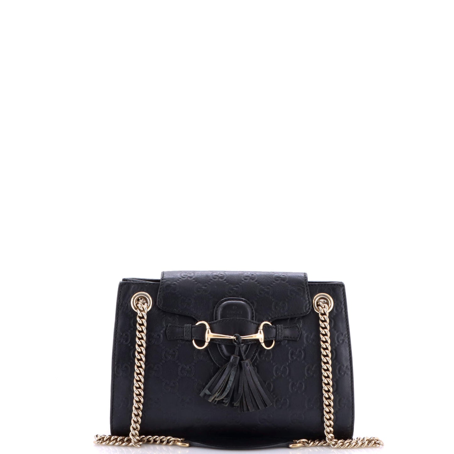 Emily Chain Flap Shoulder Bag Guccissima Leather Small