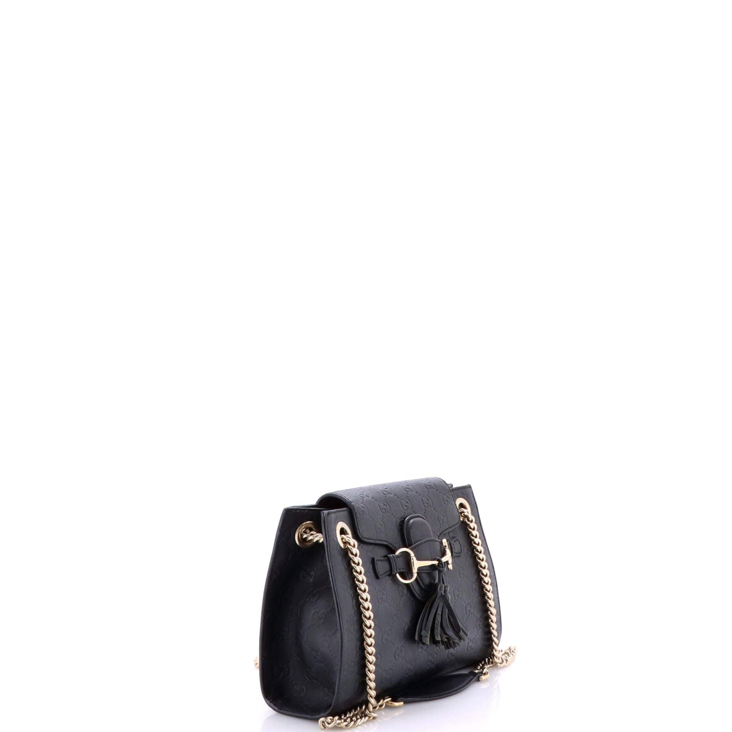 Emily Chain Flap Shoulder Bag Guccissima Leather Small