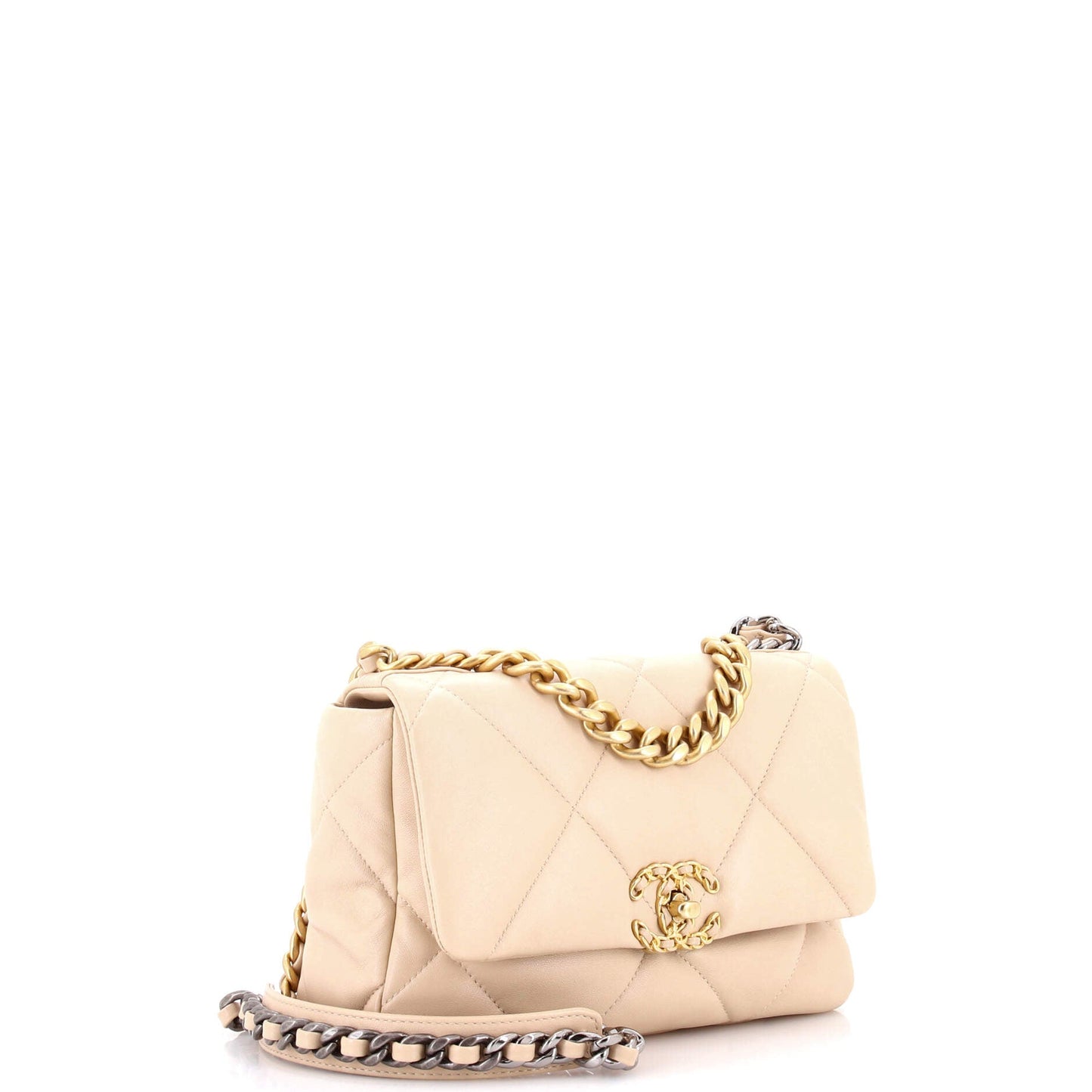 19 Flap Bag Quilted Leather Medium