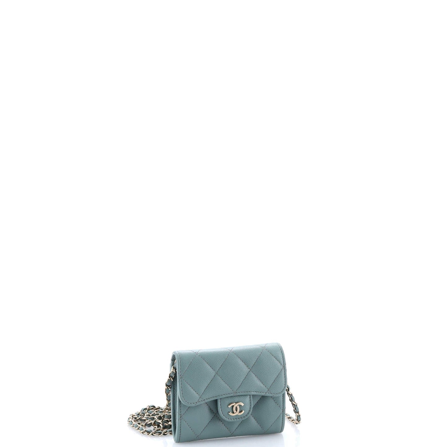 Classic Flap Clutch with Chain Quilted Caviar Small