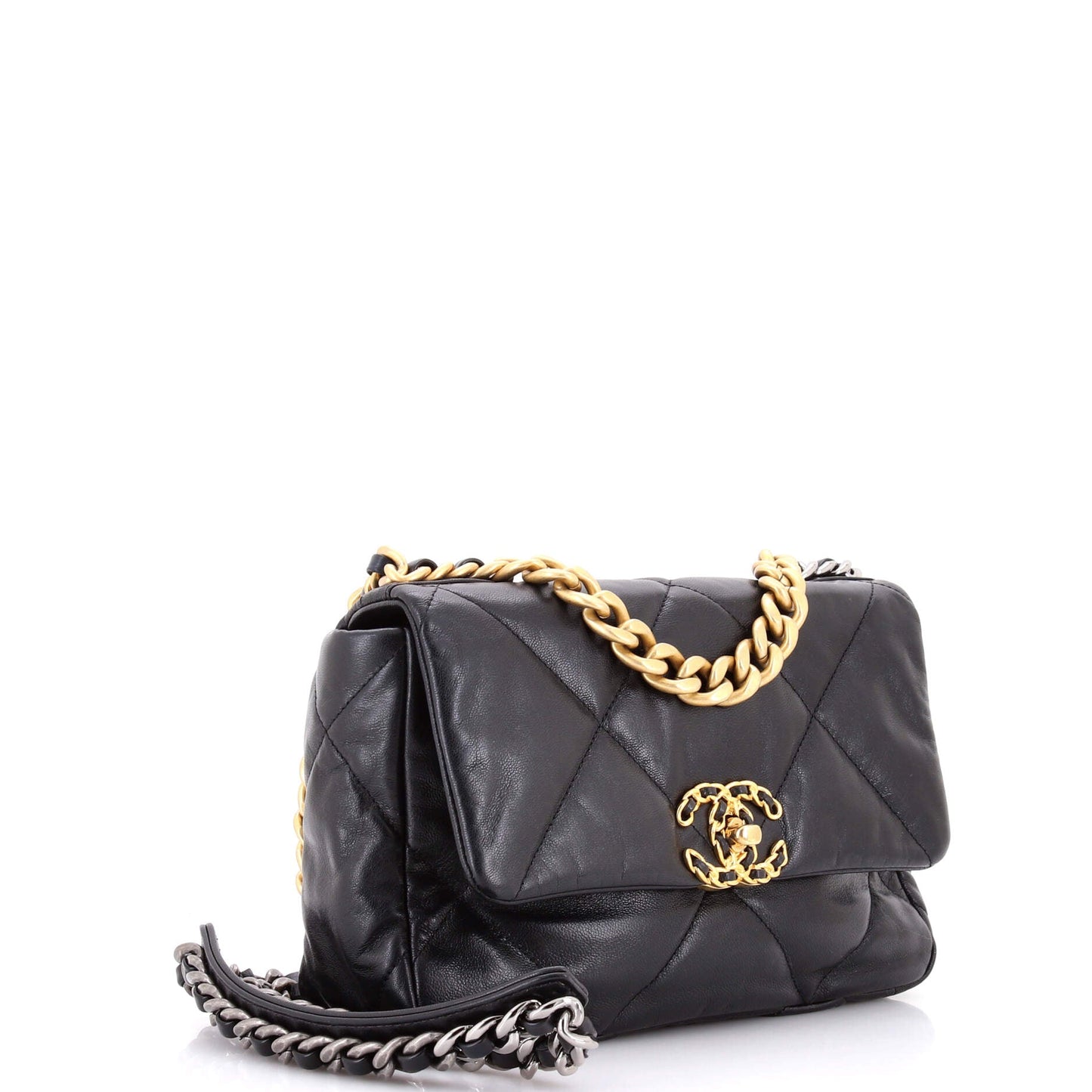 19 Flap Bag Quilted Leather Medium