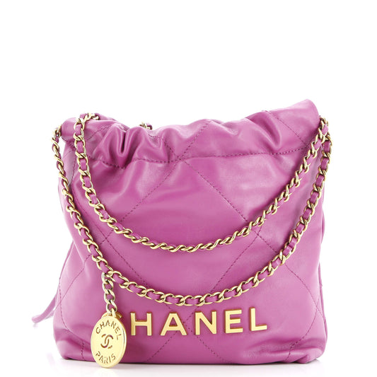 22 Chain Hobo Quilted Calfskin Mini
