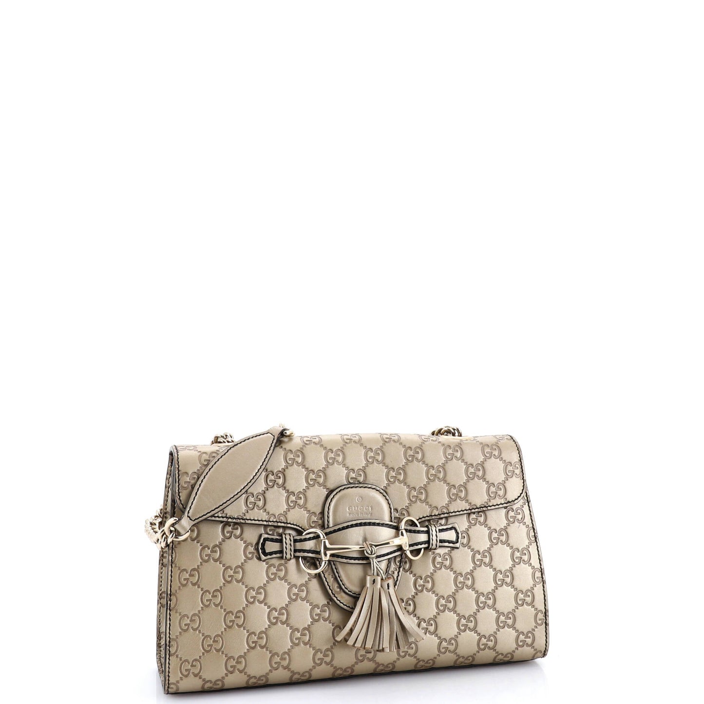 Emily Chain Flap Bag Guccissima Leather Medium