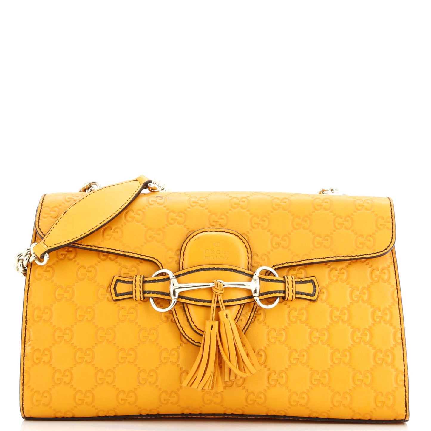 Emily Chain Flap Bag Guccissima Leather Medium