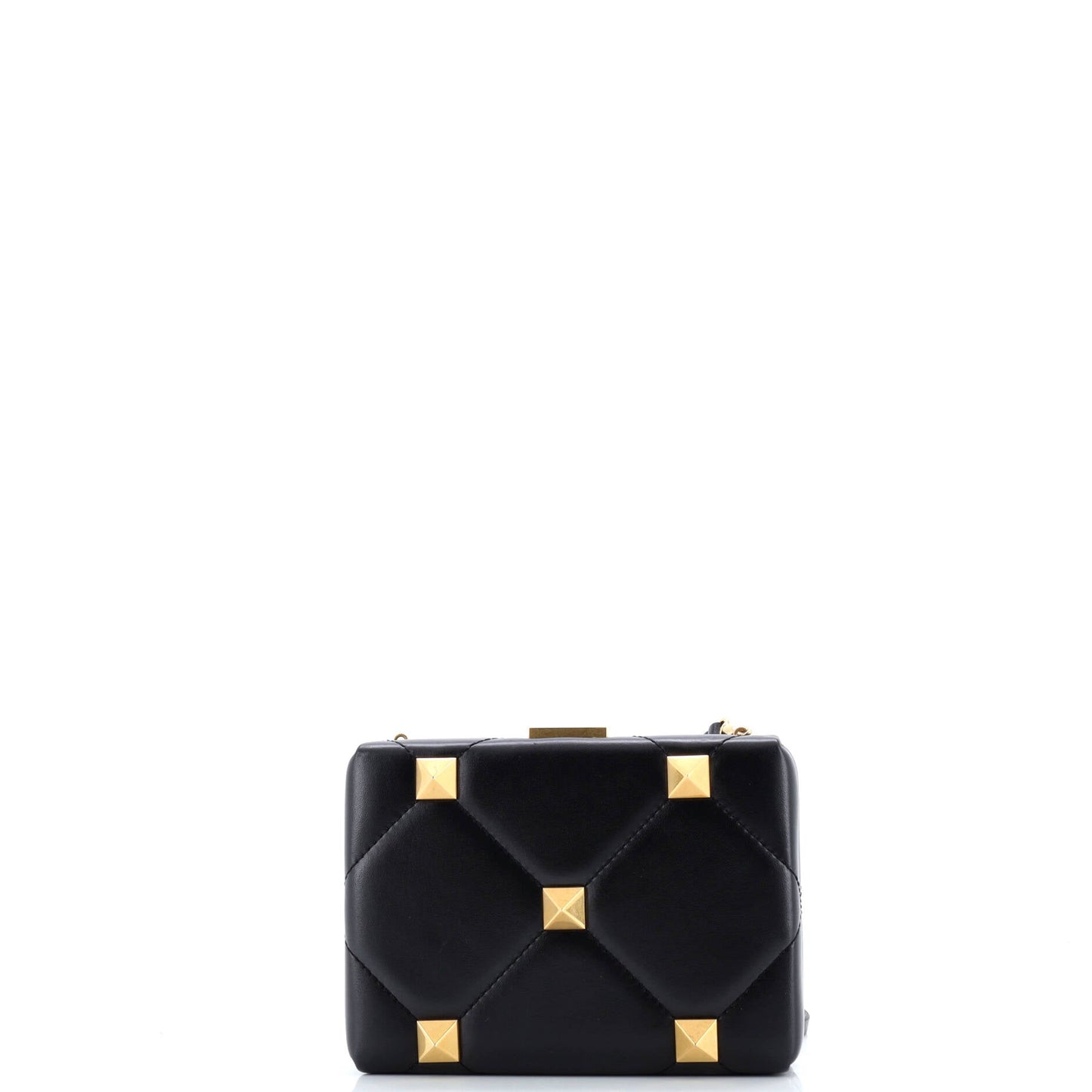 Roman Stud Minaudiere Clutch Quilted Leather