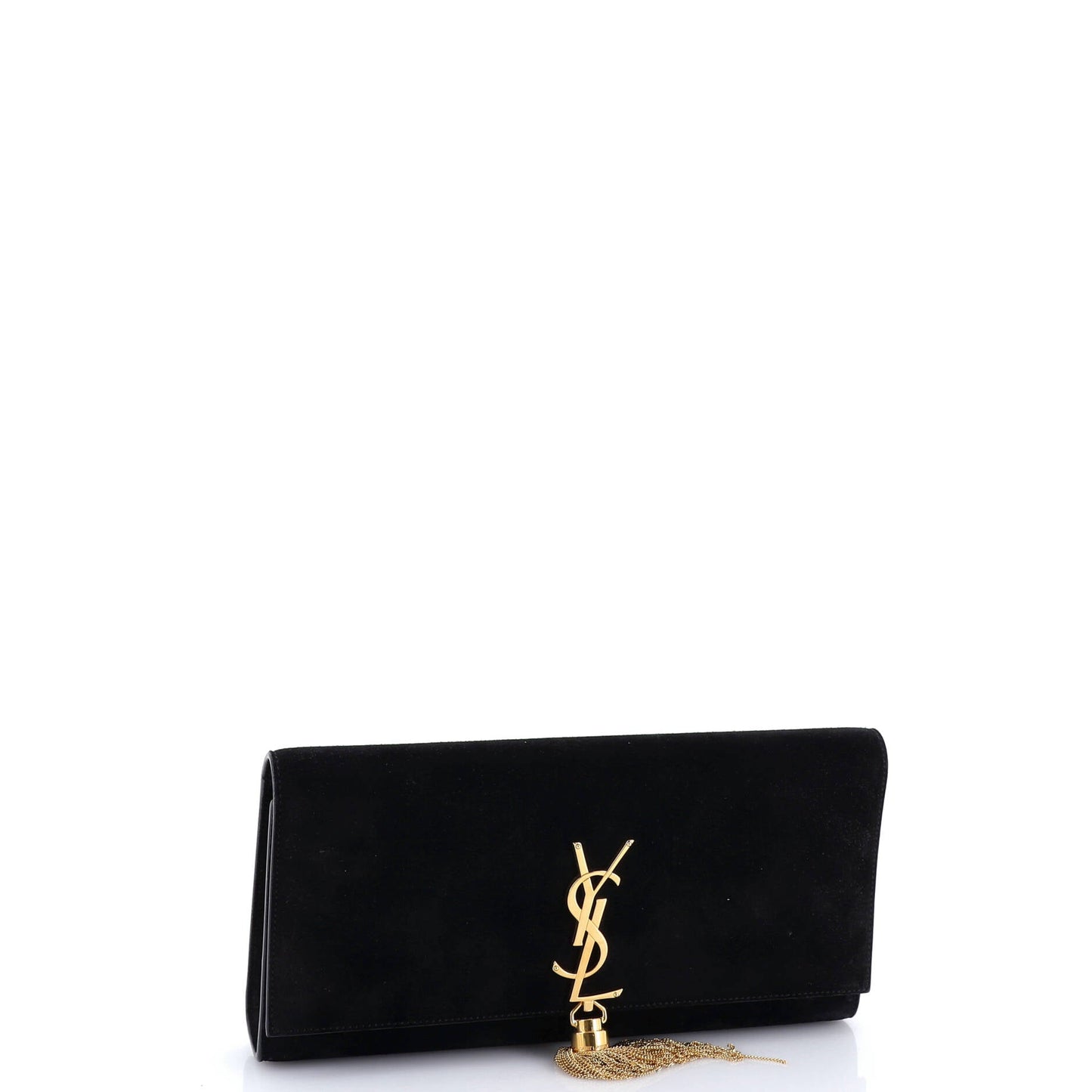 Classic Monogram Tassel Clutch Suede Long
