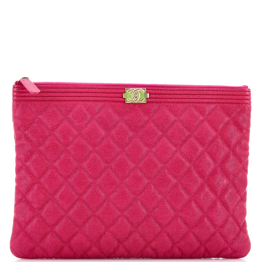 Boy O Case Clutch Quilted Caviar Medium