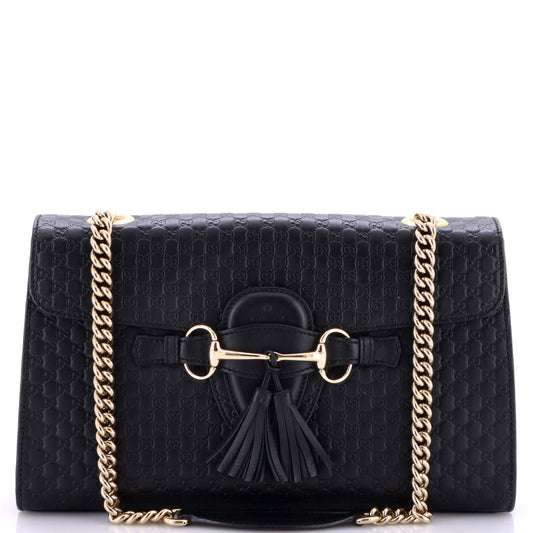 Emily Chain Flap Bag Microguccissima Leather Medium