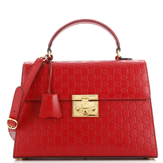 Padlock Top Handle Bag Guccissima Leather Medium