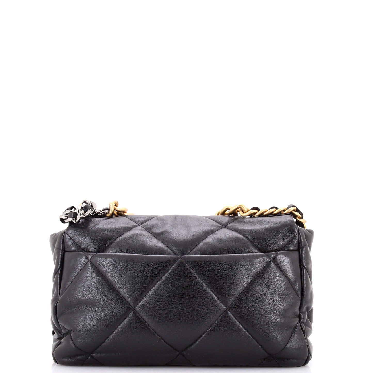 19 Flap Bag Quilted Leather Large