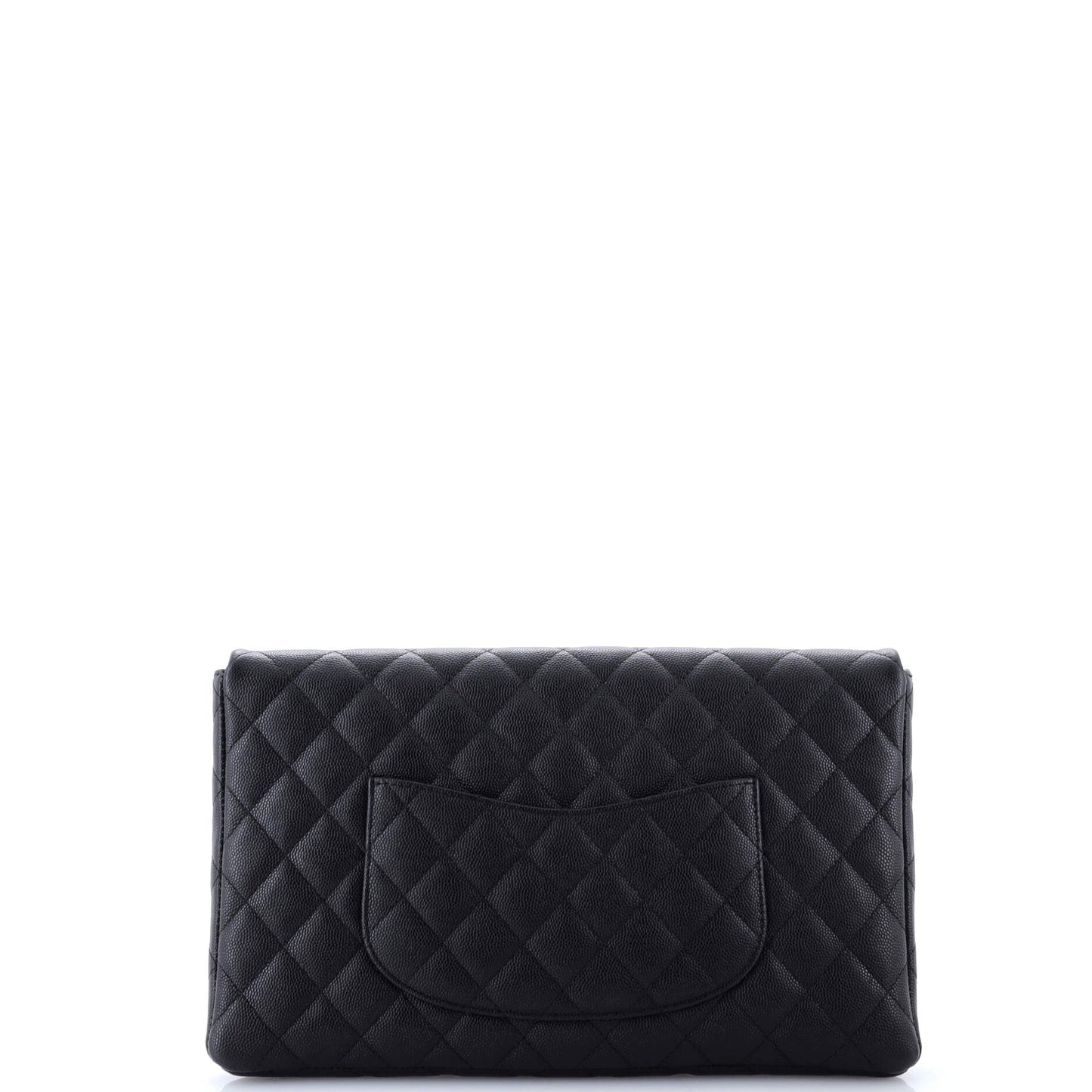 Classic Flap Clutch Quilted Caviar