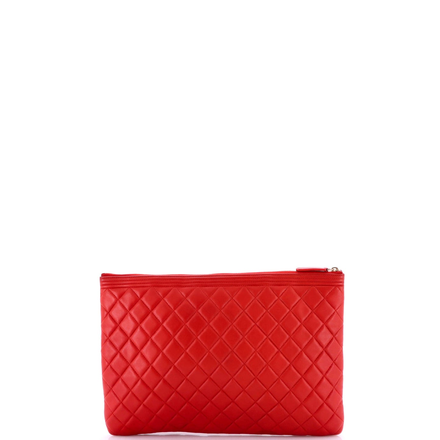 Boy O Case Clutch Quilted Lambskin Large