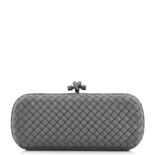 Box Knot Clutch Intrecciato Silk Faille Long