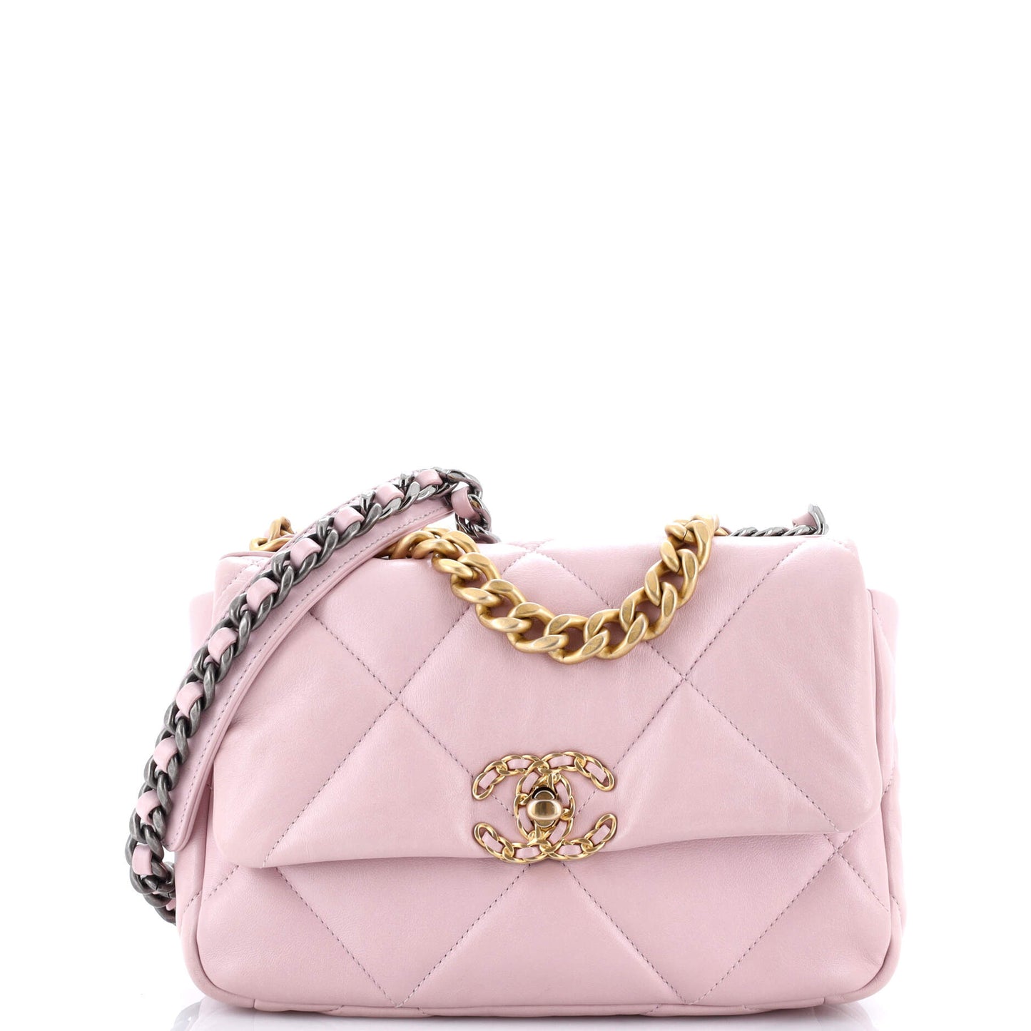 19 Flap Bag Quilted Leather Medium