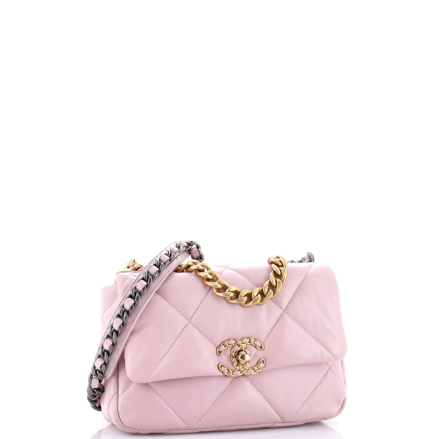 19 Flap Bag Quilted Leather Medium