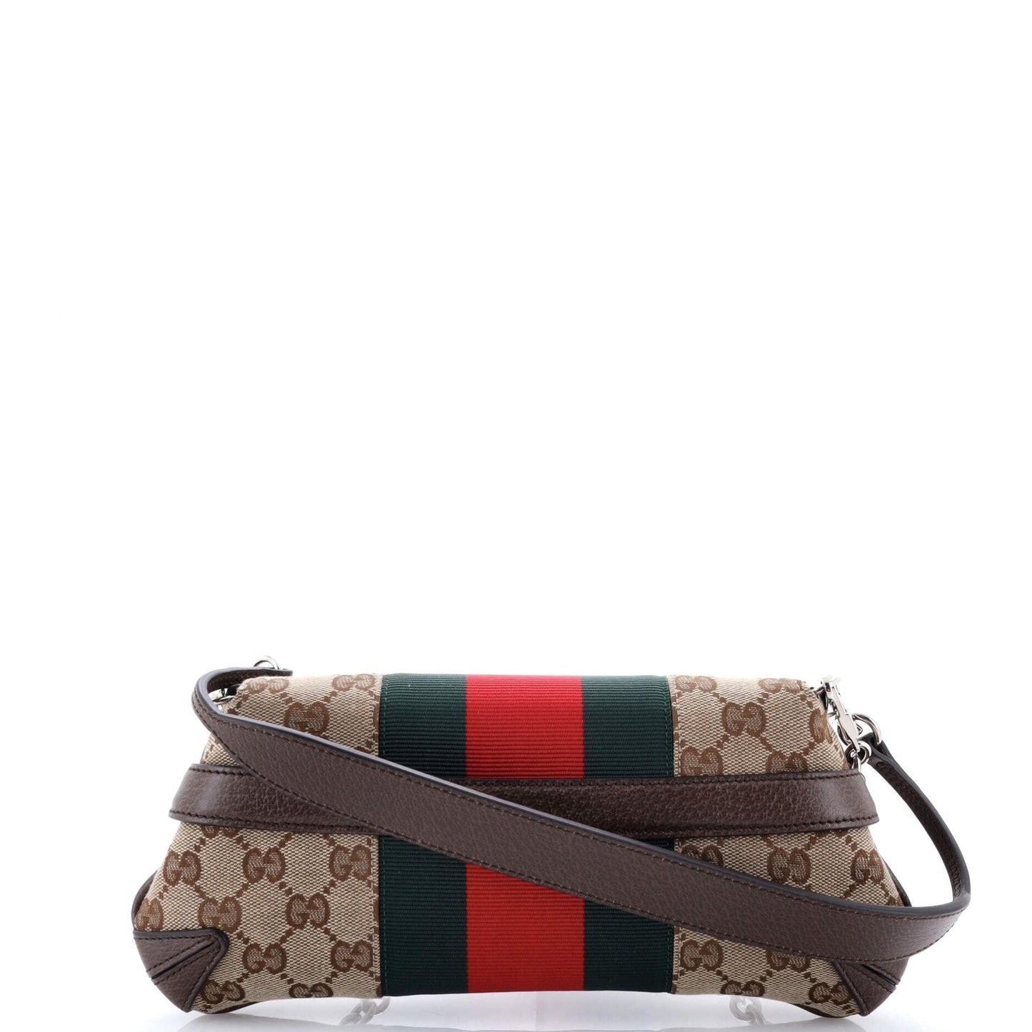 Horsebit NM Web Chain Clutch GG Canvas Small