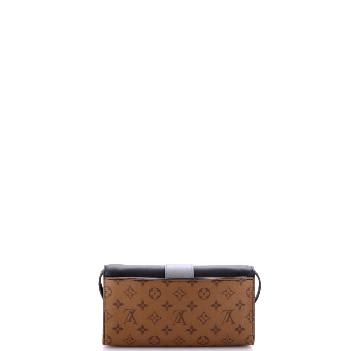 Column Clutch Reverse Monogram Canvas with Calfskin