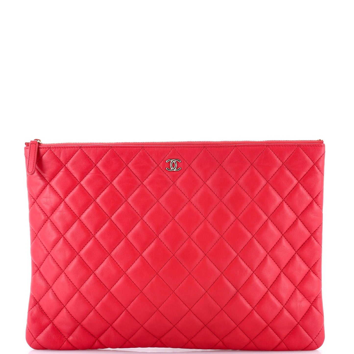 O Case Clutch Quilted Lambskin Large