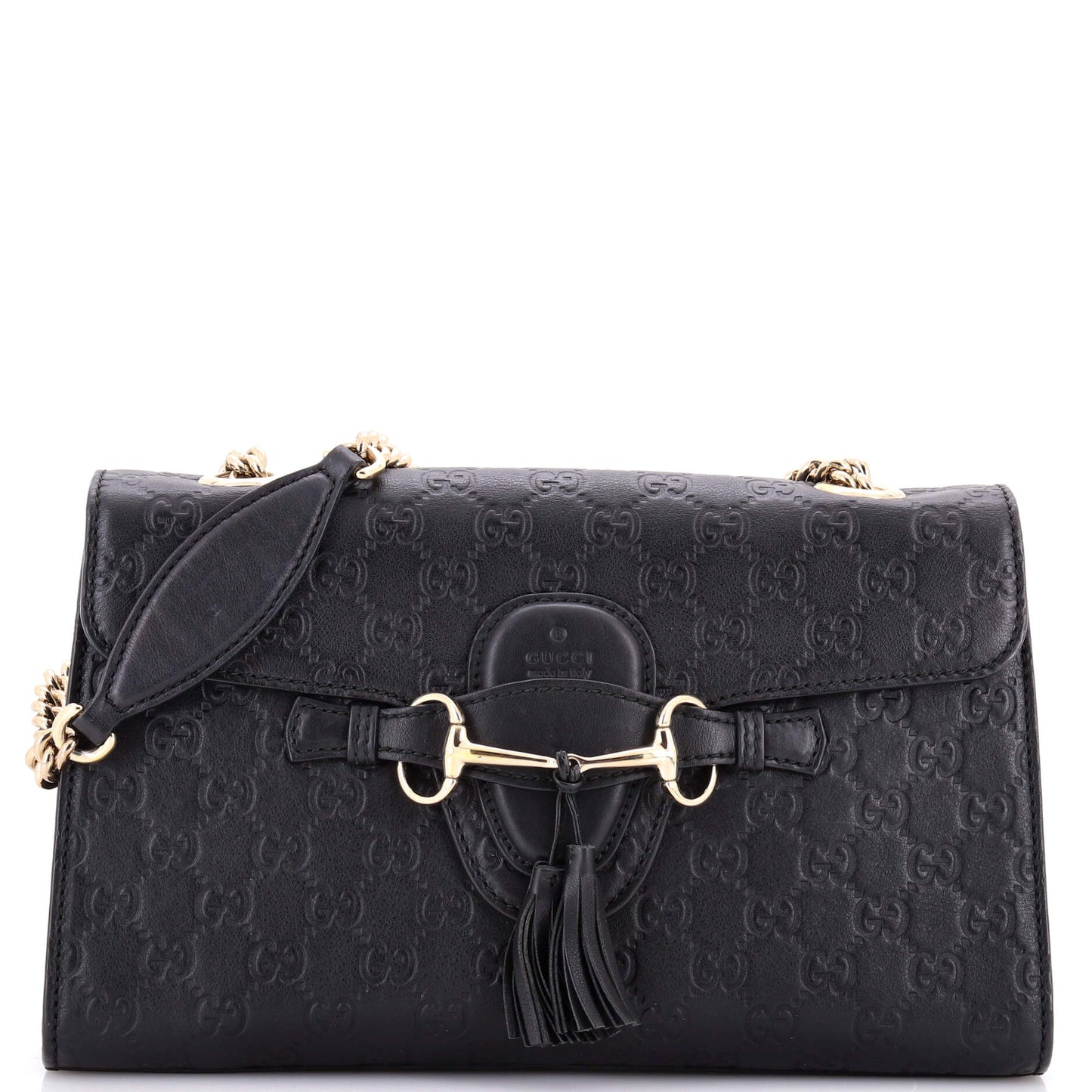 Emily Chain Flap Bag Guccissima Leather Medium