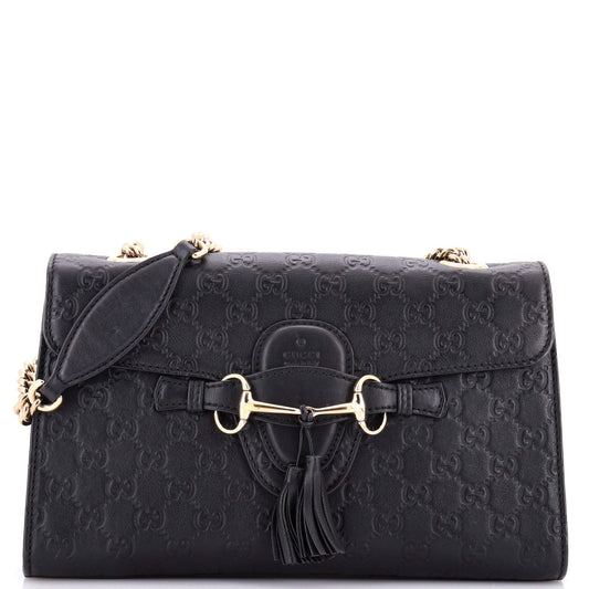 Emily Chain Flap Bag Guccissima Leather Medium