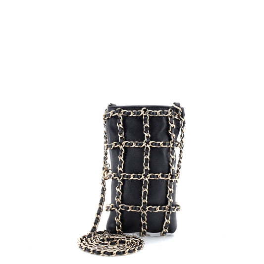 Tech Me Out Clutch With Chain Lambskin