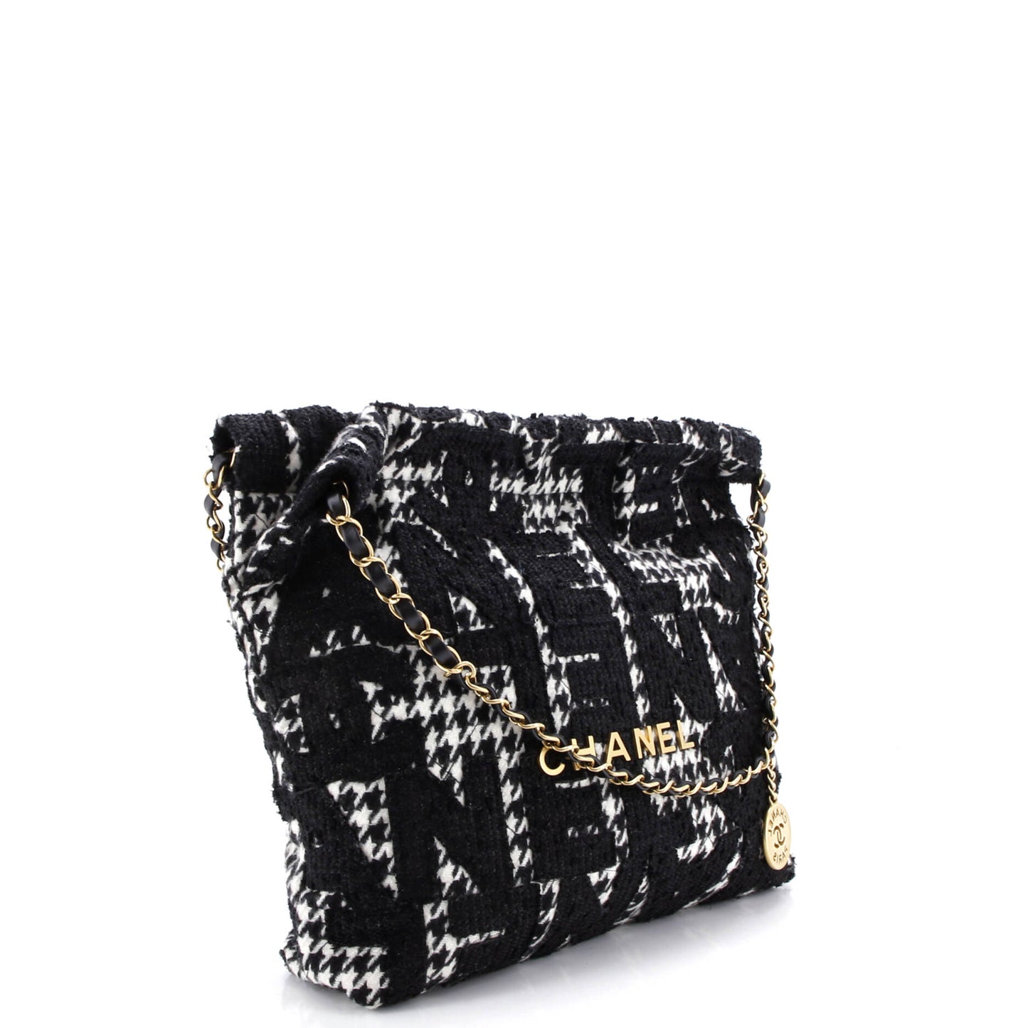 22 Chain Hobo Logo Quilted Tweed Small