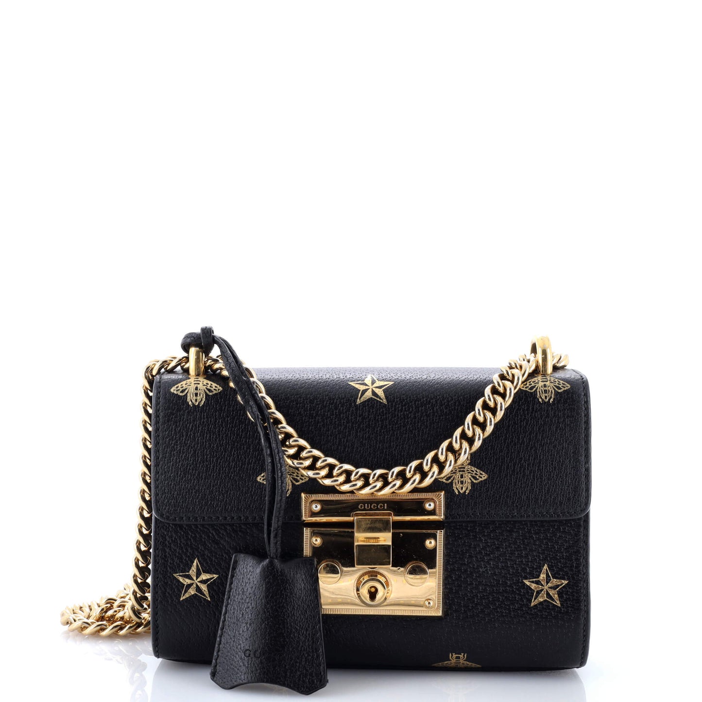 Padlock Shoulder Bag Printed Leather Small