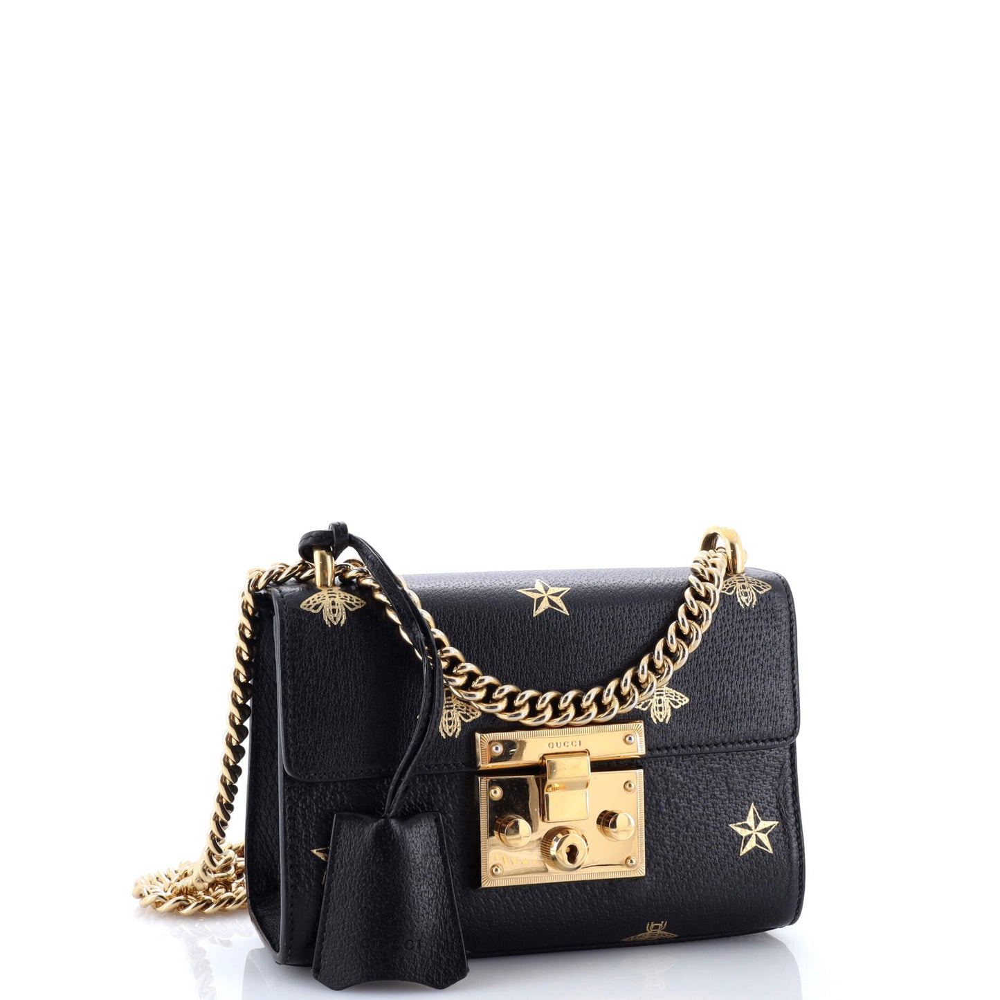 Padlock Shoulder Bag Printed Leather Small