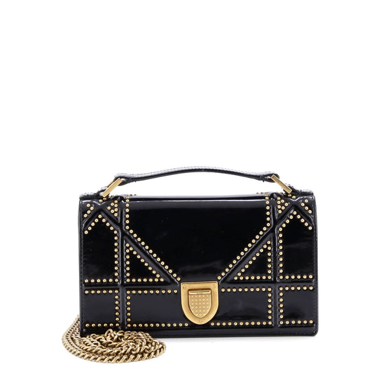 Diorama Chain Flap Clutch Studded Patent