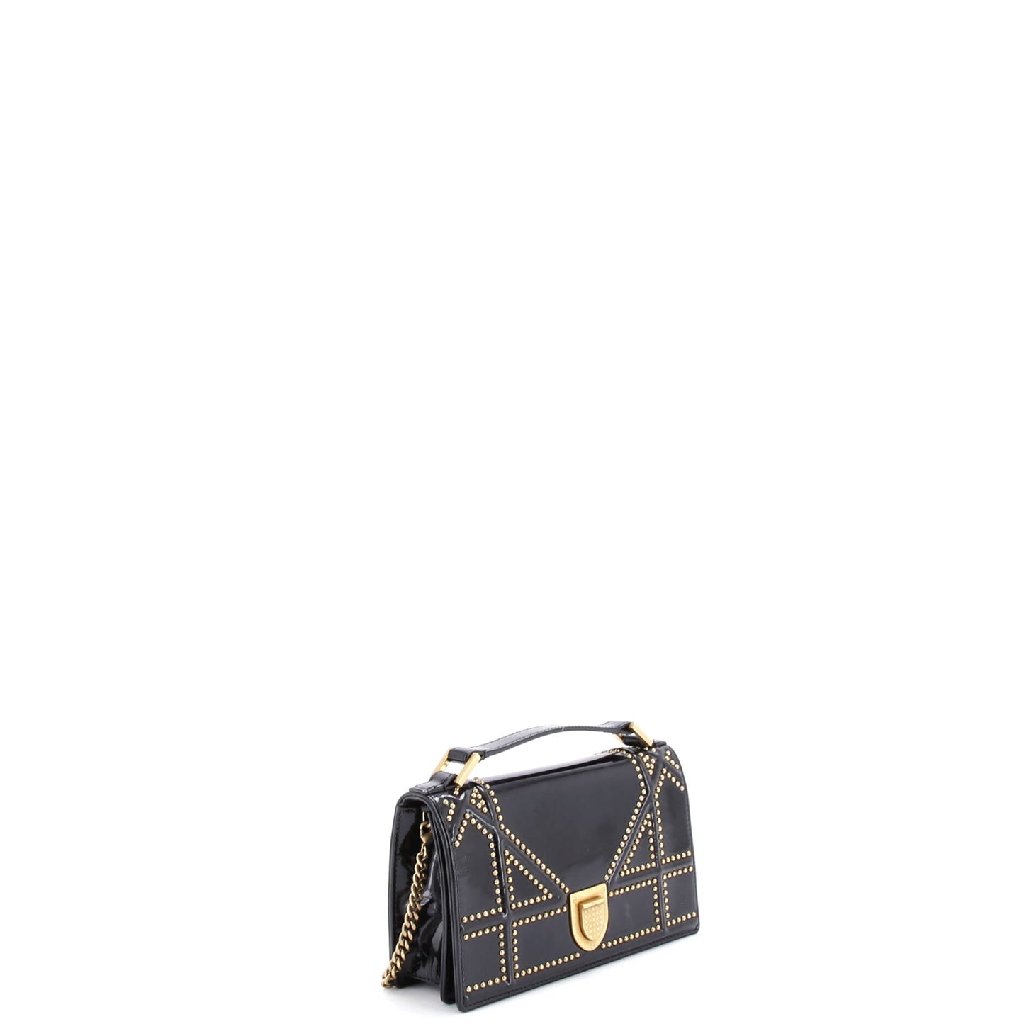 Diorama Chain Flap Clutch Studded Patent