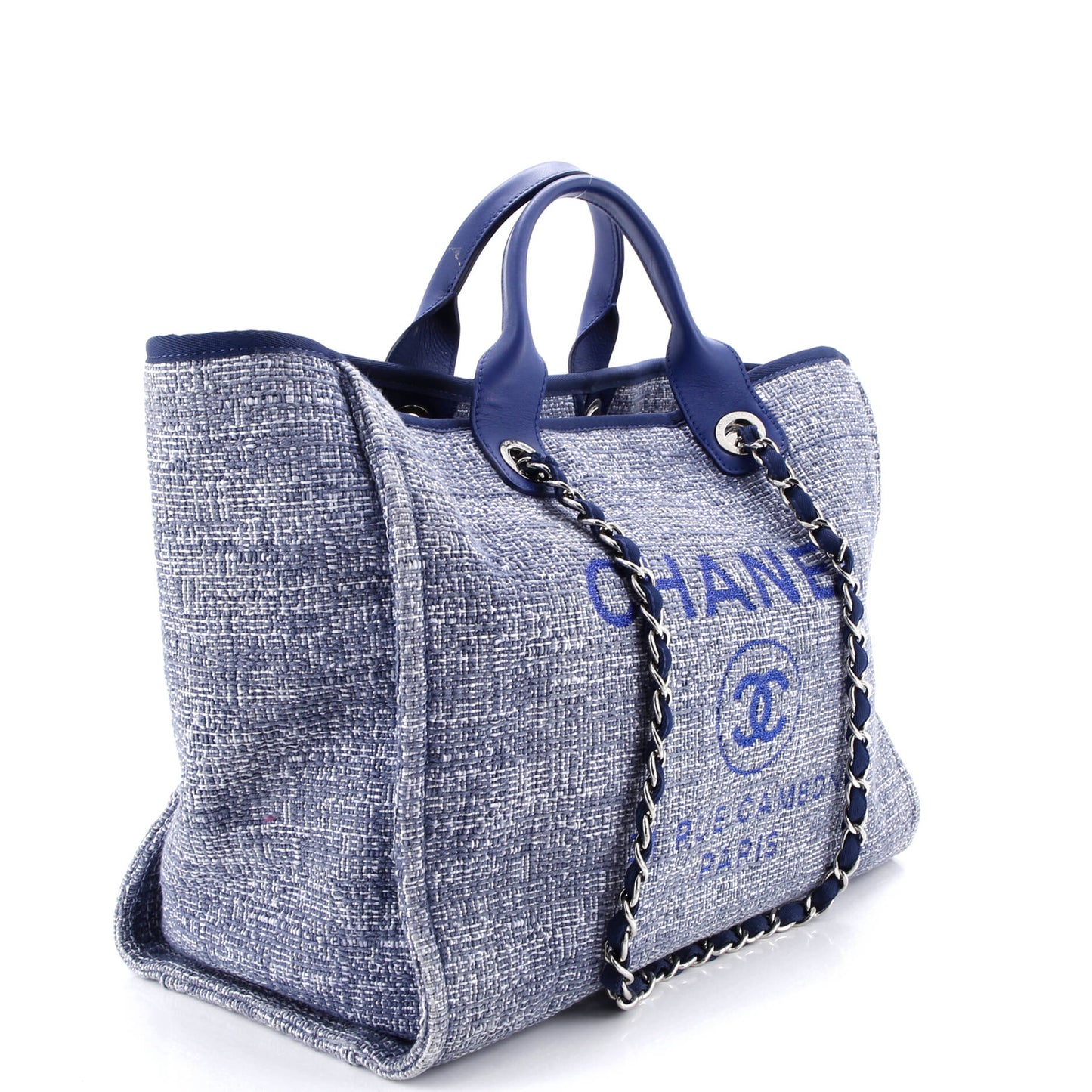 Deauville Tote Raffia with Glitter Detail Medium