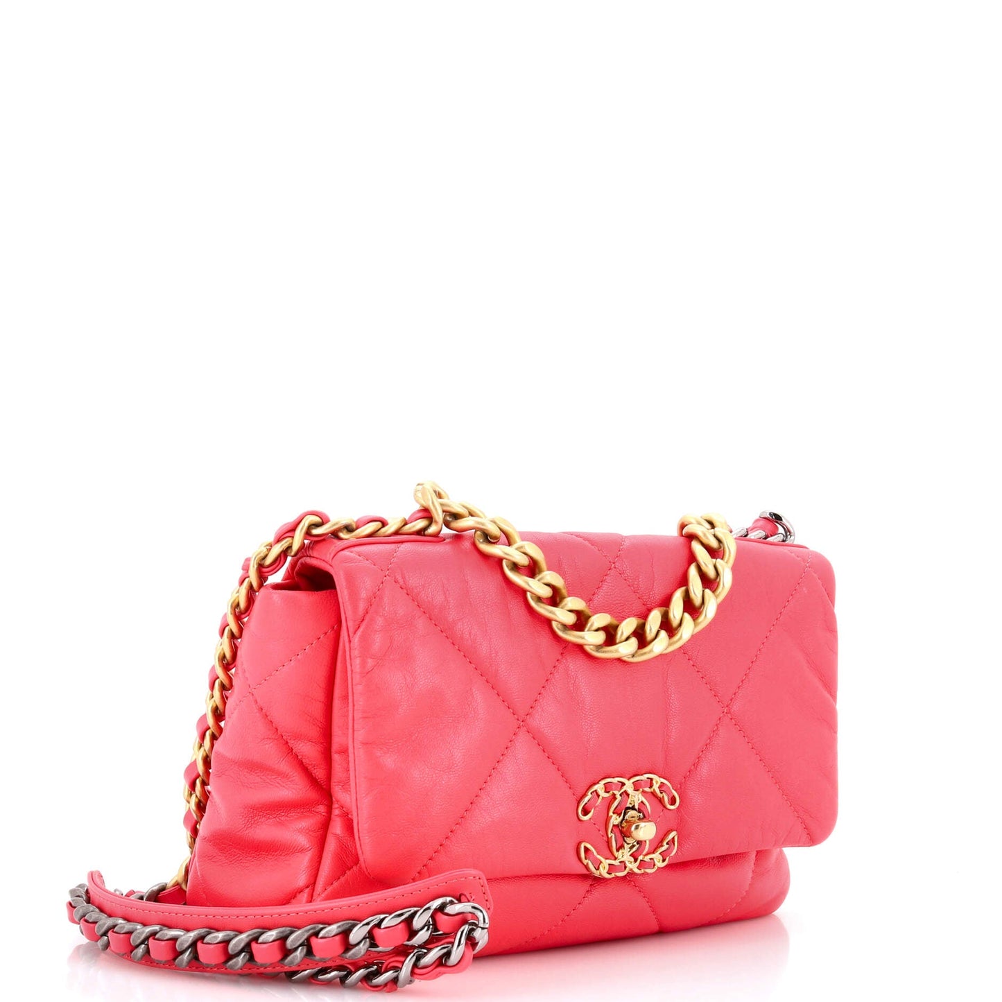 19 Flap Bag Quilted Leather Medium