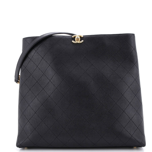 Chic Affinity Convertible Shopping Tote Stitched Caviar Tall