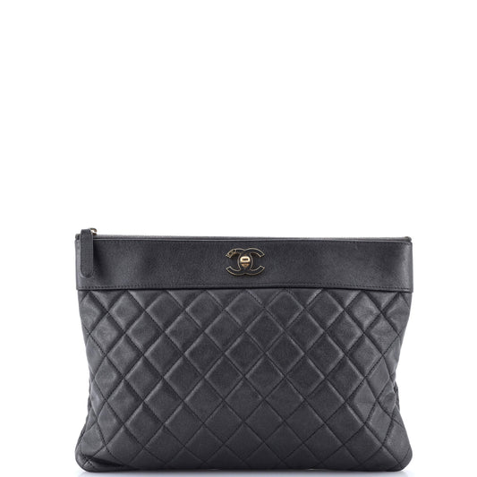 Mademoiselle Vintage O Case Clutch Quilted Sheepskin Medium